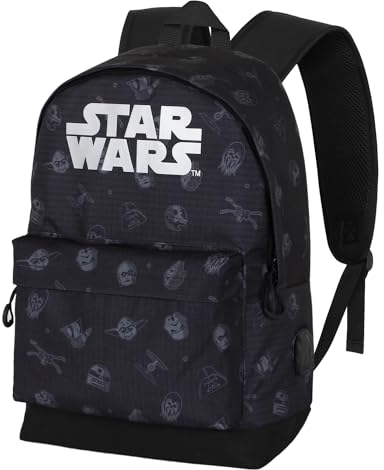 Star Wars Space-HS Silver Rucksack, Schwarz, 30 x 41 cm, Kapazität 22 L