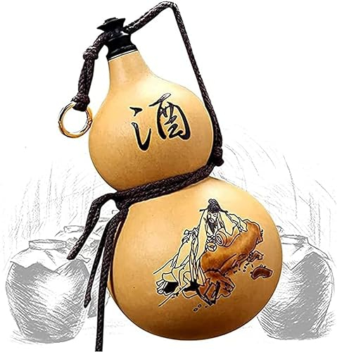 Flasques de hanche, gourde Feng Shui, pendentif de gourde naturelle pure, bouteille d'eau portable extérieure, gourde anti-fuite, bouteille d'eau de vin de grande capacité, gourde séchée, décoration d