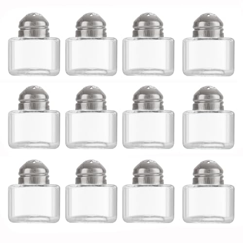 Salieres et Poivrieres, Aipeeo 12 Pcs Salières et Poivrières Saliere et Poivriere de Table, Saliere, Portable, Convient pour le camping, les barbecues et les voyages(12)