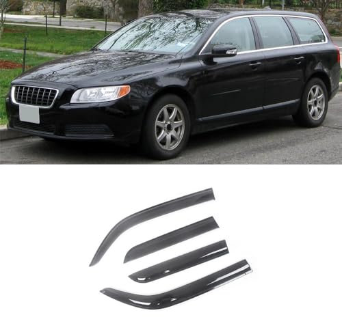 ZIROXI Autofenster Windabweiser für Volvo XC70 V70 XC60 XC90 C30 Vorne Hinten Regenabweiser Car Wind Visier Deflectors Abdeckung Zubehör,ForXC70/V70/08-15