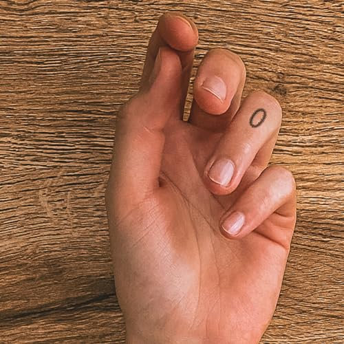 Inkster® Nummer 0 Tattoo | Temporäres Tattoo mit EU-Kosmetikzertifizierung | wasserfest + vegan | revolutionäres 2-Wochen-Tattoo | Fake Tattoos und Klebetattoos für Erwachsene