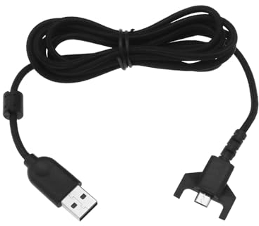 EMSea Cavo di ricarica USB compatibile con Logitech G403 G900 G903 G703 G PRO Wireless Mouse e Tastiera Lunghezza 1,8 m Cavo USB per Mouse Nero Intrecciato