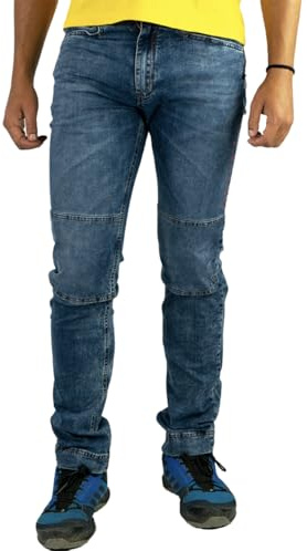 Jeanstrack Roca Pantalón Trekking y Escalada para Hombre, Elástico y Resistente – Pantalón para Senderismo – Pantalón Casual – Comodidad, Estilo para Montaña (L, BASALTO)