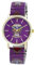 Raptor Damenarmbanduhr Frida Kahlo Edition mit Zugband (Mehrfarbig - Lila Totenkopf)