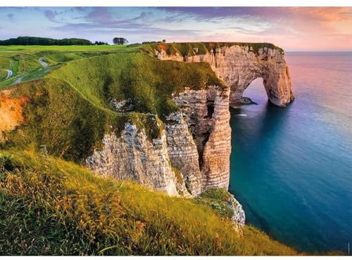 Nathan - Puzzle 1000 Teile - Blick auf die Klippen von Etretat - Erwachsene und Kinder ab 12 Jahren - Hochwertiges Puzzle Kollektion des Racines et des Ailes - 12000901