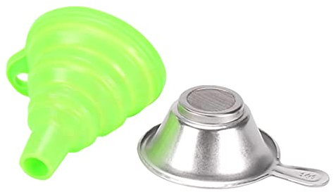 CLISPEED Photocuring 3d Printer Resin Filtration Funnel Green Silicone and Metal for Filament Transfer