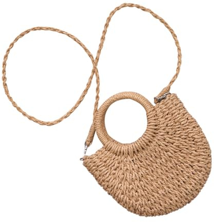 COLLBATH Gewebte Strand-umhängetasche Für Damen Sommerhandtasche Mit Geräumigem Innenraum Für Reisen Alltag Und Outdoor-aktivitäten Am Strand