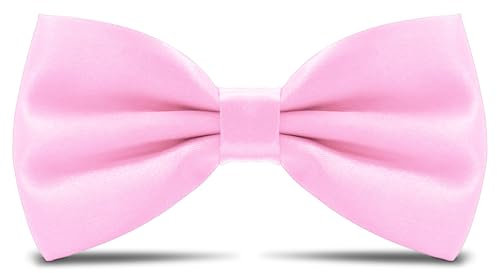 AHLPO Elegante Herren Fliege - Hochwertig, Mit Haken Verstellbar, Fliege Anzug für Hochzeit Party Feiern Büro Geschenk, Fliegen für Herren Damen Jungen, Fliege Rosa