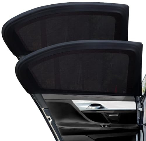 2 Pack Car Window Shades for Baby,Car Blinds for Windows with a stretched size of 54 x 100cm,Breathable Mesh Sun Shade for Baby,Universal Fit for 99% of Vehicle Models,Protect Kids from Sun Glare