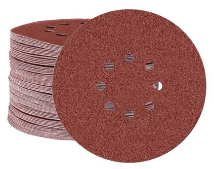 MioTools Fox Klett-Schleifscheiben, 225 mm, 8-Loch, f. Trockenbauschleifer, Normalkorund (50 Stk.) K150