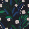 CRE8TIVE Papier peint autocollant à motif floral noir, feuille bleue et verte, 30,5 cm x 300 cm, vinyle vintage pour meubles, cuisine, papier peint amovible pour chambre à coucher, salle de bain,