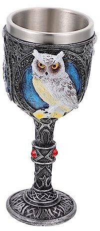 SEWOART 1 verre à vin décoratif en forme de hibou unique en trois dimensions pour les festivals pour la maison, le bar et le restaurant, décoration et design pratique