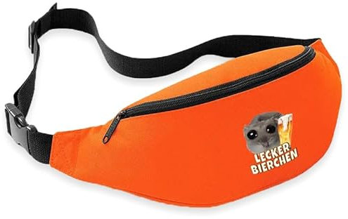 Lecker Bierchen - Bauchtasche - Bauchtasche | Malle | Party | Urlaub | lustige Sprüche | Festival | Umhängetasche | Orange