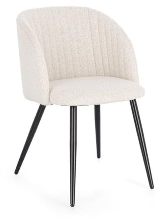 KONTE.DESIGN Queen Stuhl, Metall, Elfenbein, 2 Einheiten