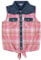 Bienzoe Fille Plaid Denim sans Manches Décontractée Chemisier Rose 8