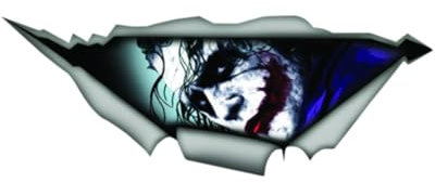 Kreative lustige Joker Auto Aufkleber Zubehör Vinyl Aufkleber Abdeckung Kratzer Wasserdichte Autofenster Stoßfängerabdeckung Aufkleber PVC 13 * 5 CM(26cm x 10cm)