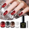 Yueshop Gel Nail Polish,4 Colors Red Black Brown White Glitter 9D Holographic Cat Eye Gel Nail Polish Set Soak Off UV Cat Eye Magnet Nail Varnish Sets Manicure Studio Art Salon,8ML