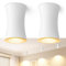 YindaLux LED Aufbauspot Weiß, IP44 Aufbaustrahler Dimmbar 3000K/4000K/6500K, Ø64x100mm Deckenspots Aufputz Spots inkl. 5W 550LM Modul 230V, LED Aufbauleuchte Flach aus Aluminium 2 Stück