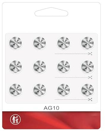 kwoifioy 12Pcs LR1130/AG10/LR54/389A/189/SR1130 Batteries 1.5V Long Lasting Battery Coin Button Cell Lithium Batteries