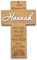 KS Laserdesign Personalisiertes Kommunion Kreuz aus Holz | Name mit 3D Effekt | Kommunion Geschenke | Kommuniongeschenk für Jungen & Mädchen | Erstkommunion | Erle Holzkreuz 15x9cm