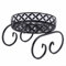 CWOQOCW Soporte para macetas de hierro forjado, diseño elegante, perfecto para mostrar una variedad de flores en casa (negro)