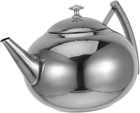Holibanna Tetera De Acero Inoxidable Práctica Para Uso Doméstico Tetera Vintage De Metal Filtro Para Hervir Agua Para Hotel o Casa