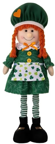 MASINIES St. Patrick's Day Frühlingsdekorationen, irische grüne einziehbare Beine, Kobold, gefüllte Puppe, Geschenke, St. Patrick's Day, Dekorationen für Zuhause, Küche, Bauernhaus, abgestuftes