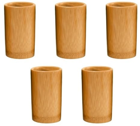 Alnicov Ensemble de 5 ventouses en Bambou avec ventouses en Bois : kit de ventouses idéal