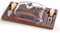 Beurrier Verre avec Double Couteau en Bois, Boîte à Beurre Bambou, Beurrier en Verre Couteau à Beurre , Design Style Ferme Écologique pour Frigo, Fromage & Desserts (Brun)