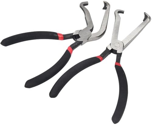 Nayubo 2 Stück Elektrische Trennzange für Autos, Zange zum Entfernen von elektrischen Steckverbindern Kfz-Kraftstoffleitungstrennungsreparaturwerkzeugset für Einspritzdüsen, Sensoren (Schwarz)