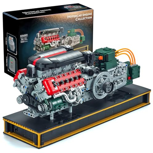 MOCBROPCS V12 Engine Model Kit That Runs, Build Your Own Mechanical Building Set with Battery Box and Motor, 2322PCS STEM Technic Toy for Adults Teens Age 14+