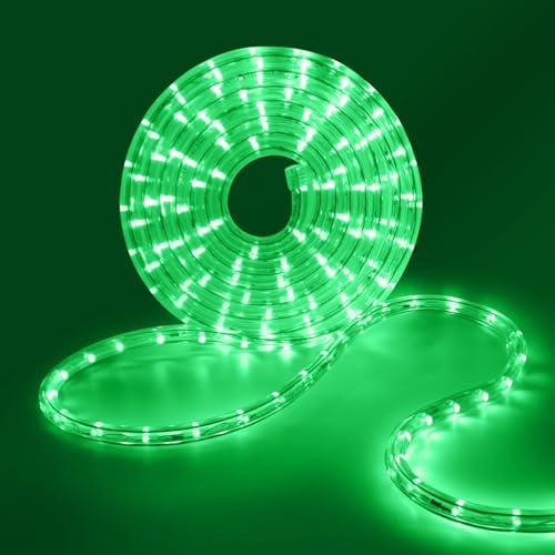 HEGEHE LED Lichterschlauch Außen, 36leds/m Wasserfest LED Schlauch Lichterkette Licht Leiste für Garten,Party,Weihnachten,Zaun,Dach,Dekoration Beleuchtung (Grün, 50M)