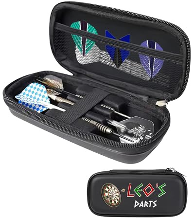 Personalisierte Darttasche - Zubehör Aufbewahrungsbox, Custom Dart Cases & Wallets, Tragbare Darts Aufbewahrungslösung, Schwarz , Holds 3, Stil 5
