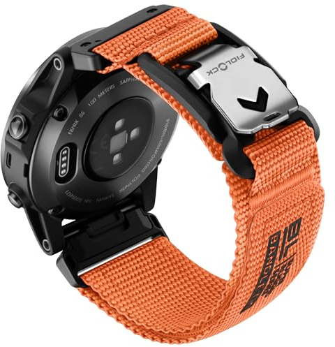 Bandletic 20mm Armband Kompatibel mit Garmin Fenix 9/8 43mm/7s pro/6s/5s | Quick Fit Magnet Fidlock V-Buckle Sport Armband für Fenix 5s Plus/Instinct 2s 40mm/Approach S70 42mm/D2 Delta S/Descent Mk3