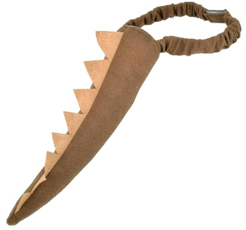Hperu Dinosaur Tail, Cute Dragon Tail with Elastic Band for Kids Party Girls Boys Dress Up Dinosaur Theme Party - Dragon for Kids