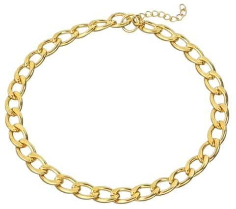 meberg Karma NH10285655 Fußkettchen Gliederkette Gold 19 cm moderne Fusskette Fußschmuck Urlaub Strand Abendmode Accessoires Damenfußkettchen (Gold)
