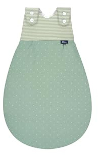 Alvi Baby-Mäxchen Außensack Baumwolle Baby Schlafsack, 2.5 TOG, für Sommer und Winter, Ganzjahresschlafsack aus Baumwolle für Kleinkinder LaLeLu Greendream - Grün