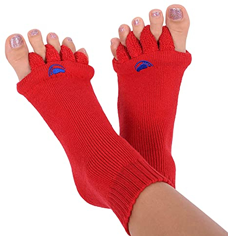 Happy Feet Original Fußausrichtungssocken mit Zehentrenner ROT S