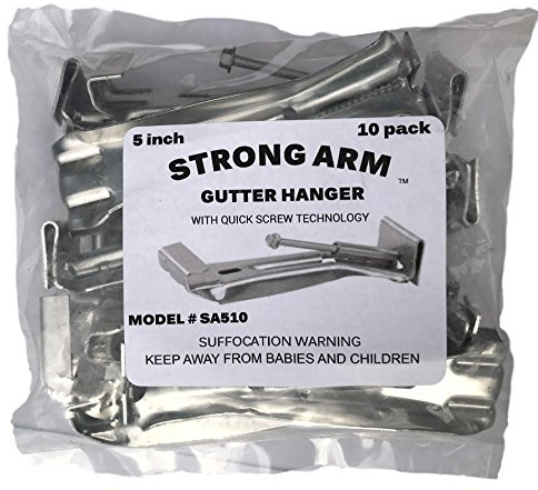 Quick Screw 12,7 cm 10 Pack Heavy Duty Hidden Rain Rinne Bracket Hook Hangers with Clip