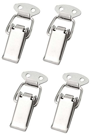 4x Spannverschluss Edelstahl, ideal als Kistenverschluss Klappverschluss - Verschiedene Größen & Varianten (27 mm, Normal)