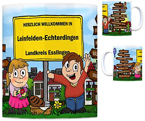 trendaffe Herzlich Willkommen in Leinfelden-Echterdingen Kaffeebecher