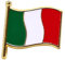 Vinciann Brosche Flagge Italien Modeschmuck Geschenkidee Tricolor 1,5 x 1,5 cm