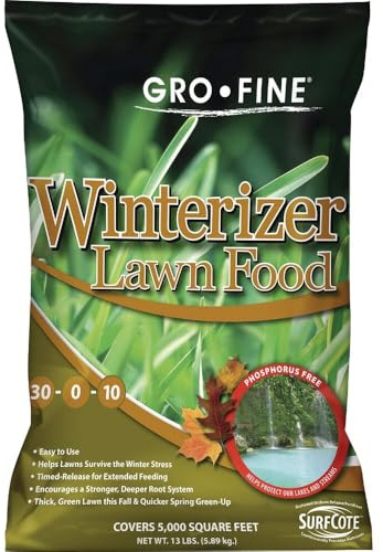 GRO-Fine 13 Lb. 5000 Sq. Ft. 30-0-10 Winterizer Fall Fertilizer - 1 Each