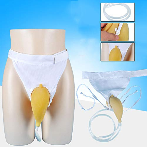 GHzzY Wearable Silicone Urine Collector - Tragbares weibliches Urinal mit 1000-ml-Urinbeutel - Wiederverwendbare Inkontinenz-Blasenhilfe-Hose,2Pcs