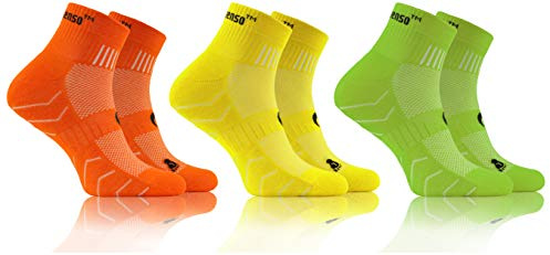 sesto senso Calze Spugna Sportive Colorate Corte Cotone Donna Uomo 3 o 6 Paia