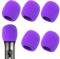 Fielect 5PCS Thicken Ball-Type Sponge Foam Mic Cover Handheld Microphone Windscreen Shield Protection Purple for KTV Broadcasting