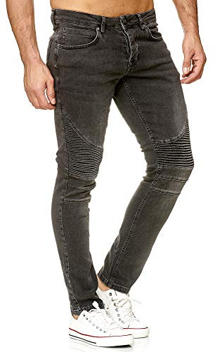 Tazzio Herren Biker Jeans Stretch Designer Hose Slim Fit M517-1