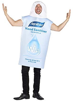 ORION COSTUMES Men's Hand Sanitiser Novelty Fancy Dress Costume