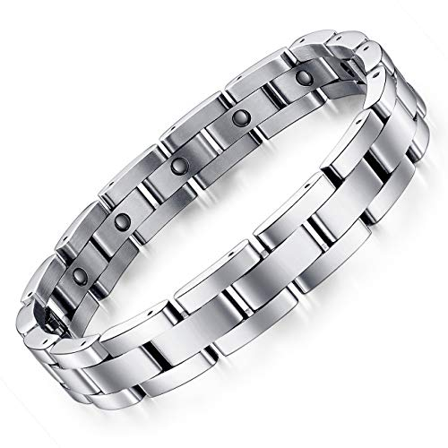 ATEIELLI Magnetarmband Titan Herren Magnetische Armband 23cm Länge Verstellbare jwb323
