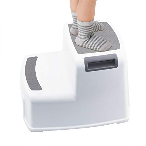 Sayiant Tritthocker, zweistufiger Tritthocker, Kinderbadezimmer, Rutschfester Fußtritt, Handwäsche, Trainings-Hocker, für Töpfchentraining